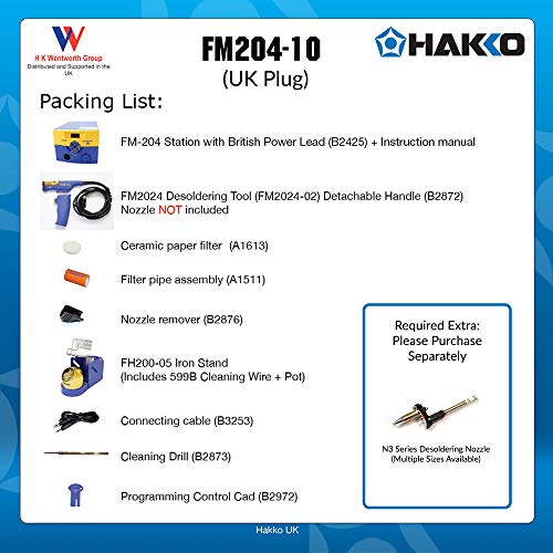 Hakko FM204-10 Station and Desoldering Tool