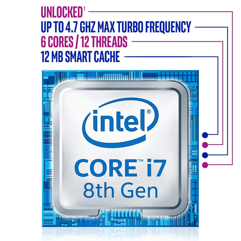 Intel Core i7-8700K Retail - (1151/Hex Core/3.70GHz/12MB/Coffee Lake/95W/Graphics)