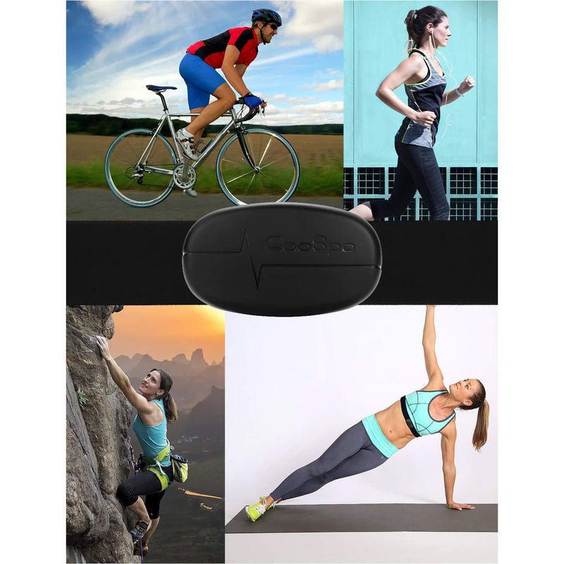 CooSpo Heart Rate Monitor Chest Strap Sensor with Bluetooth 4.0 ANT+ IP67 Waterproof Compatible with Garmin Wahoo Zwift iCardio DDP Yoga concept2 pm5
